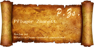 Pfluger Zsanett névjegykártya