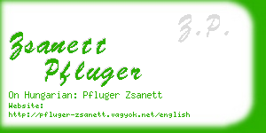 zsanett pfluger business card